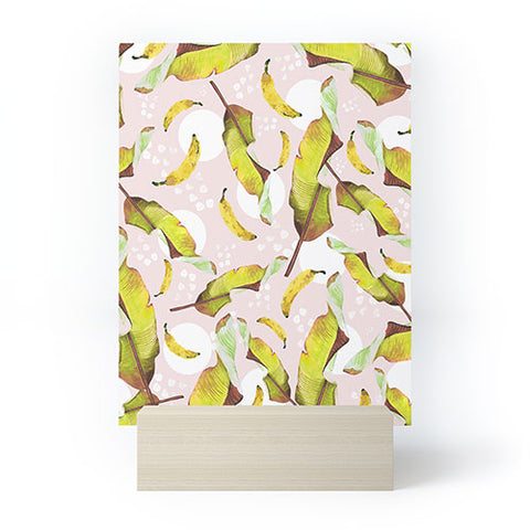 Marta Barragan Camarasa Banana leaf and bananas Mini Art Print