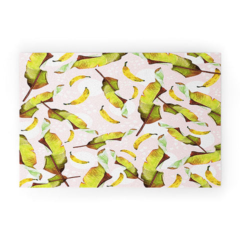 Marta Barragan Camarasa Banana leaf and bananas Welcome Mat