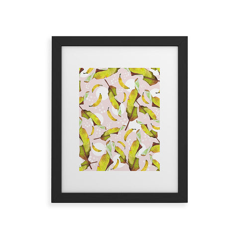 Marta Barragan Camarasa Banana leaf and bananas Framed Art Print
