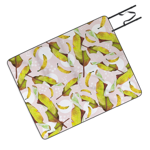 Marta Barragan Camarasa Banana leaf and bananas Picnic Blanket