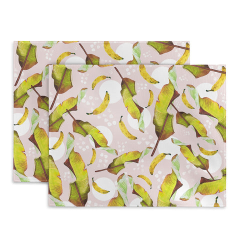 Marta Barragan Camarasa Banana leaf and bananas Placemat