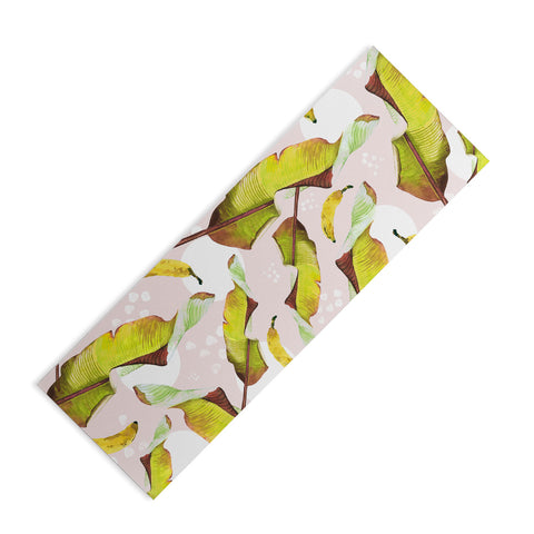 Marta Barragan Camarasa Banana leaf and bananas Yoga Mat