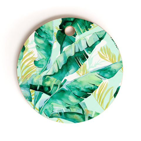 Marta Barragan Camarasa Banana leaf II Cutting Board Round