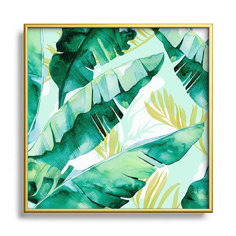 Marta Barragan Camarasa Banana leaf II Square Metal Framed Art Print