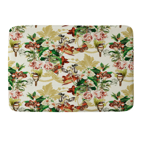 Marta Barragan Camarasa Baroque flower bouquet I Memory Foam Bath Mat