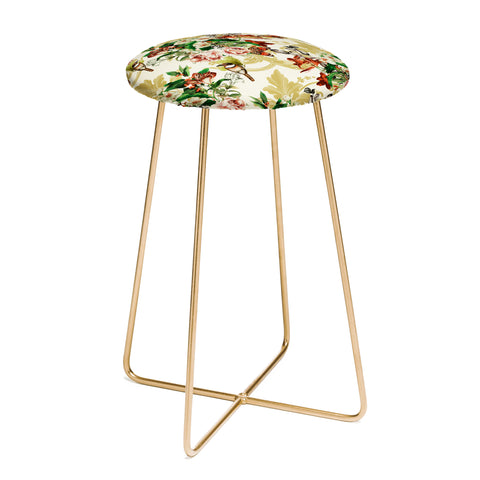 Marta Barragan Camarasa Baroque flower bouquet I Counter Stool