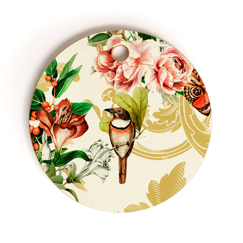 Marta Barragan Camarasa Baroque flower bouquet I Cutting Board Round