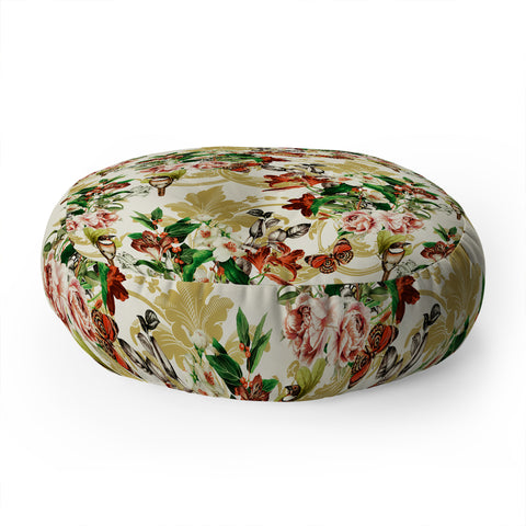 Marta Barragan Camarasa Baroque flower bouquet I Floor Pillow Round