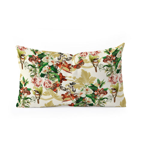 Marta Barragan Camarasa Baroque flower bouquet I Oblong Throw Pillow