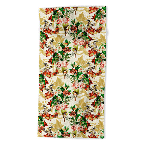 Marta Barragan Camarasa Baroque flower bouquet I Beach Towel