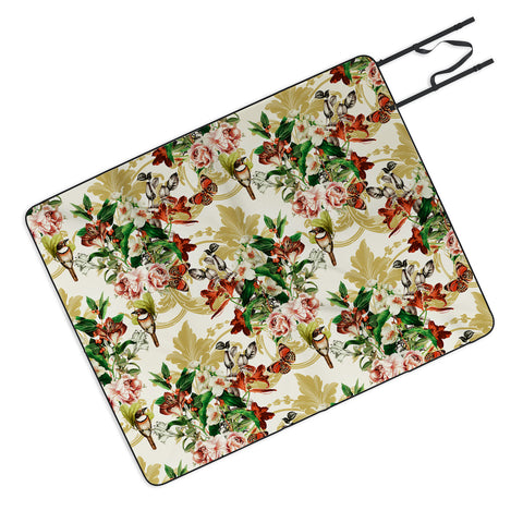 Marta Barragan Camarasa Baroque flower bouquet I Picnic Blanket