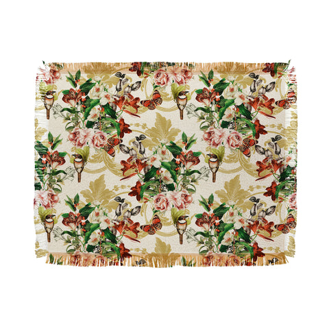 Marta Barragan Camarasa Baroque flower bouquet I Throw Blanket