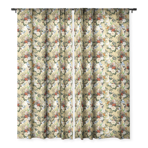 Marta Barragan Camarasa Baroque flower bouquet II Sheer Window Curtain