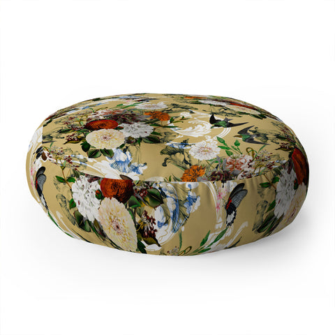 Marta Barragan Camarasa Baroque flower bouquet II Floor Pillow Round