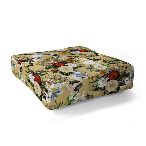 Marta Barragan Camarasa Baroque flower bouquet II Floor Pillow Square