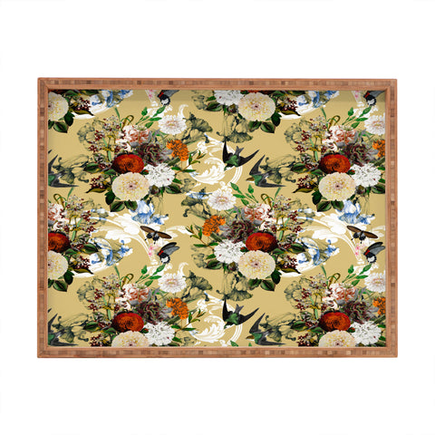 Marta Barragan Camarasa Baroque flower bouquet II Rectangular Tray