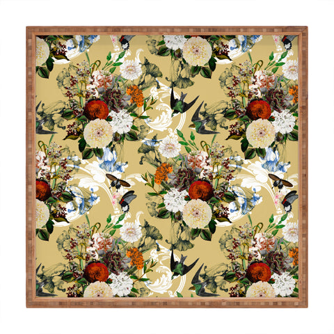 Marta Barragan Camarasa Baroque flower bouquet II Square Tray