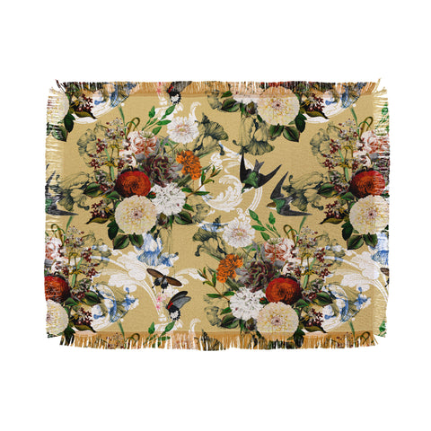 Marta Barragan Camarasa Baroque flower bouquet II Throw Blanket