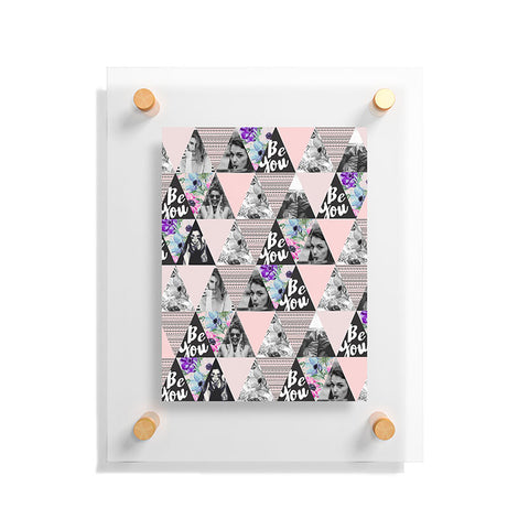 Marta Barragan Camarasa Be you triangles Floating Acrylic Print