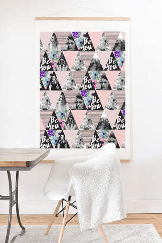 Marta Barragan Camarasa Be you triangles Art Print And Hanger