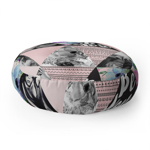 Marta Barragan Camarasa Be you triangles Floor Pillow Round