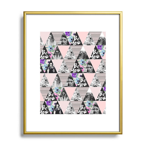 Marta Barragan Camarasa Be you triangles Metal Framed Art Print