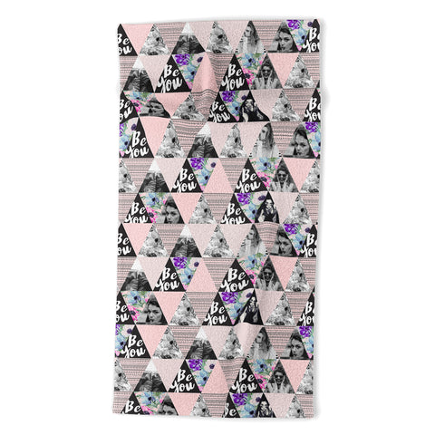 Marta Barragan Camarasa Be you triangles Beach Towel