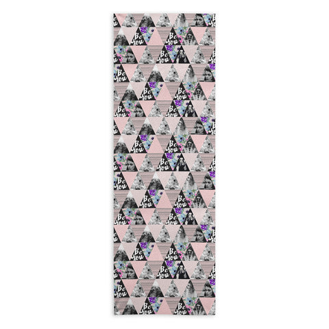Marta Barragan Camarasa Be you triangles Yoga Towel