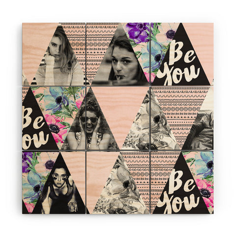 Marta Barragan Camarasa Be you triangles Wood Wall Mural