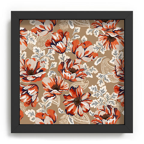 Marta Barragan Camarasa Big flowers in the paisleys 22 Recessed Framing Square