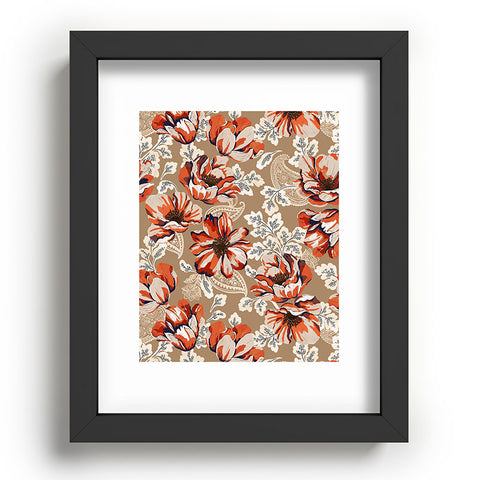 Marta Barragan Camarasa Big flowers in the paisleys 22 Recessed Framing Rectangle