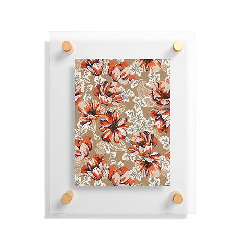 Marta Barragan Camarasa Big flowers in the paisleys 22 Floating Acrylic Print