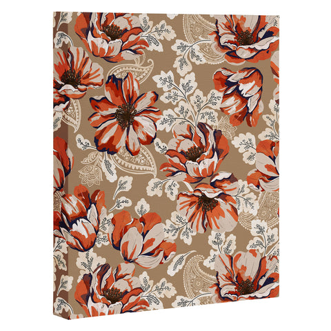 Marta Barragan Camarasa Big flowers in the paisleys 22 Art Canvas