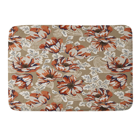 Marta Barragan Camarasa Big flowers in the paisleys 22 Memory Foam Bath Mat