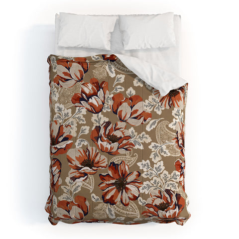 Marta Barragan Camarasa Big flowers in the paisleys 22 Comforter