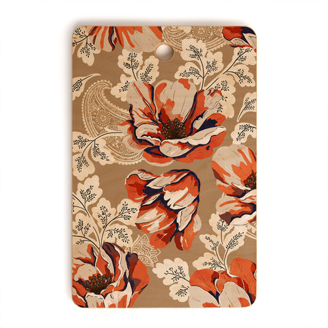 Marta Barragan Camarasa Big flowers in the paisleys 22 Cutting Board Rectangle