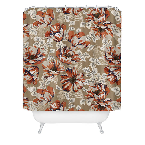 Marta Barragan Camarasa Big flowers in the paisleys 22 Shower Curtain