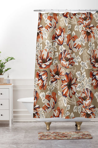 Marta Barragan Camarasa Big flowers in the paisleys 22 Shower Curtain And Mat