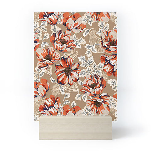 Marta Barragan Camarasa Big flowers in the paisleys 22 Mini Art Print