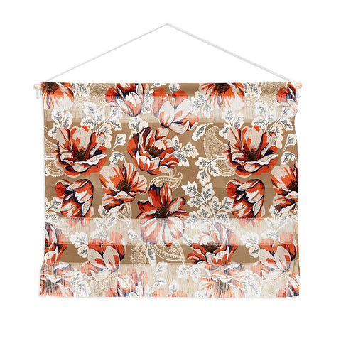 Marta Barragan Camarasa Big flowers in the paisleys 22 Wall Hanging Landscape