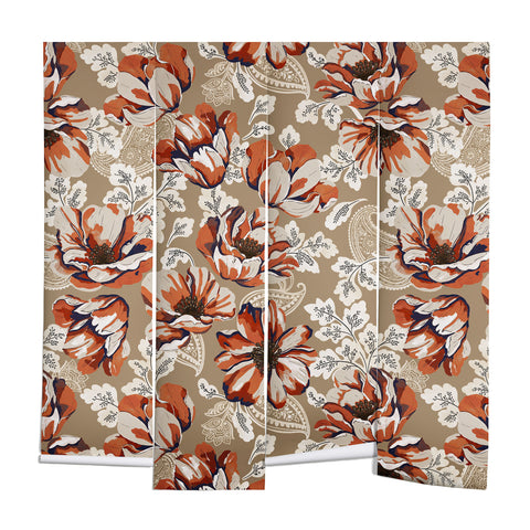 Marta Barragan Camarasa Big flowers in the paisleys 22 Wall Mural