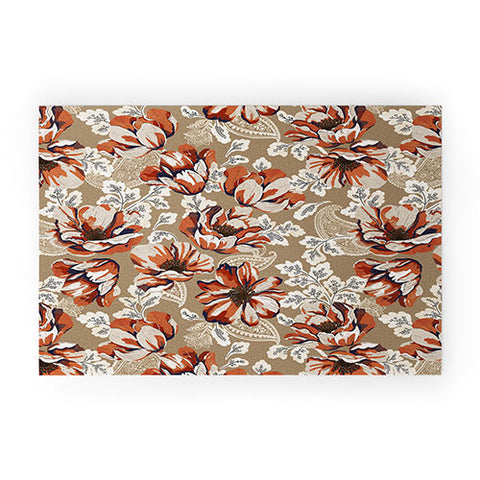 Marta Barragan Camarasa Big flowers in the paisleys 22 Welcome Mat