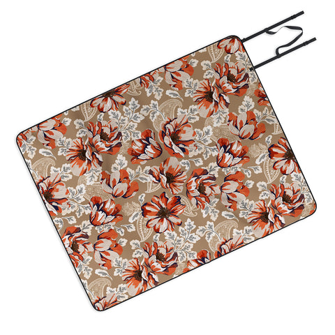 Marta Barragan Camarasa Big flowers in the paisleys 22 Picnic Blanket