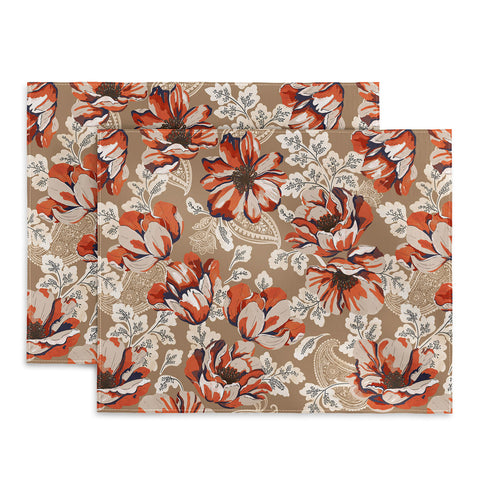 Marta Barragan Camarasa Big flowers in the paisleys 22 Placemat