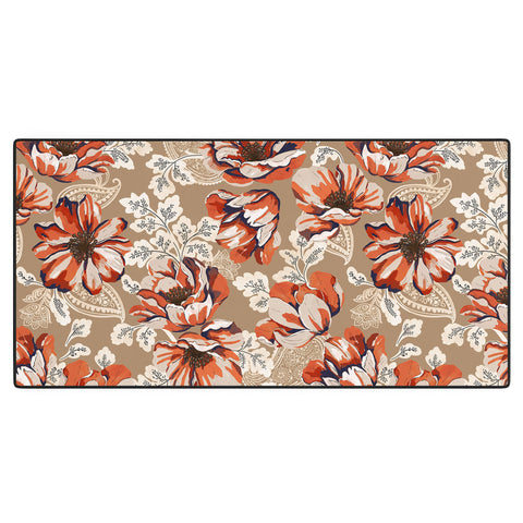 Marta Barragan Camarasa Big flowers in the paisleys 22 Desk Mat