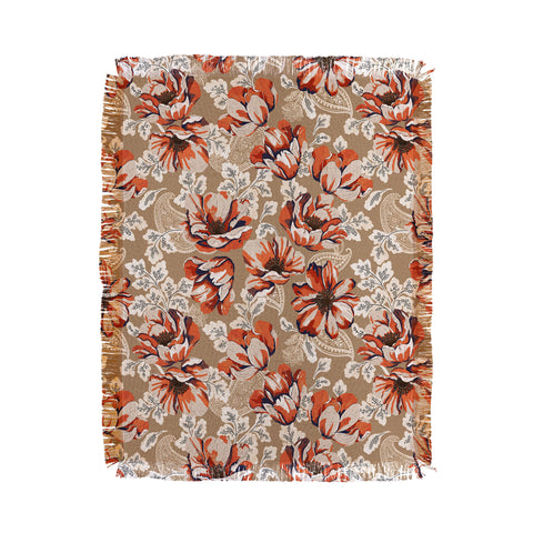 Marta Barragan Camarasa Big flowers in the paisleys 22 Throw Blanket