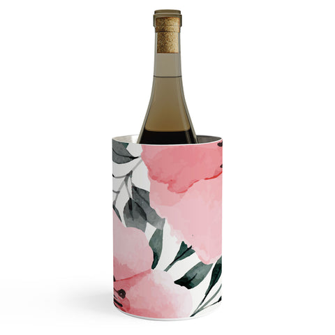 Marta Barragan Camarasa Big Watercolor Flowers Wine Chiller