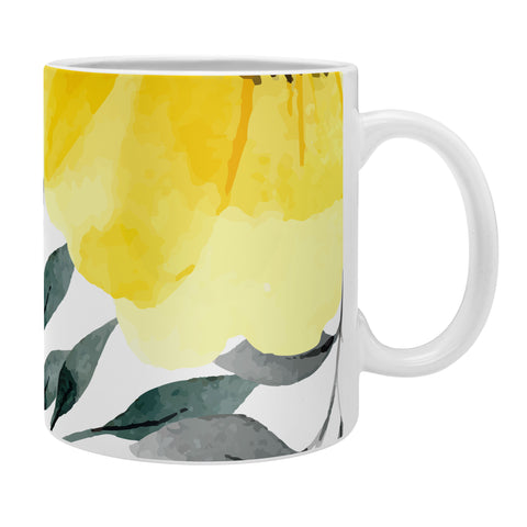 Marta Barragan Camarasa Big yellow watercolor flowers Coffee Mug