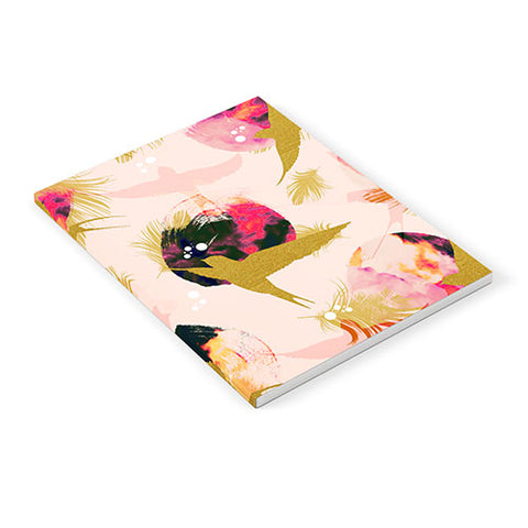 Marta Barragan Camarasa Bird flying with sunset and feathers Notebook