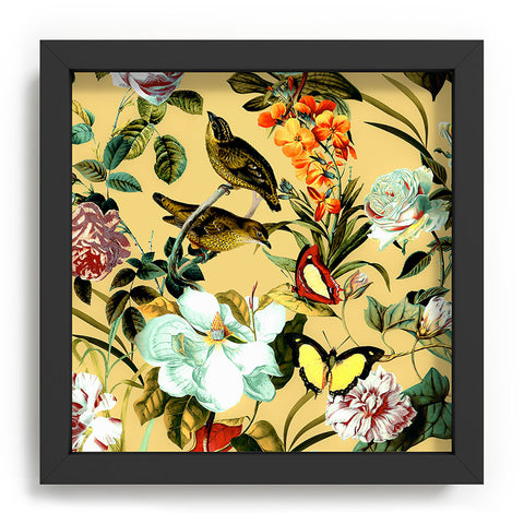 Marta Barragan Camarasa Birds in floral bouquets Recessed Framing Square